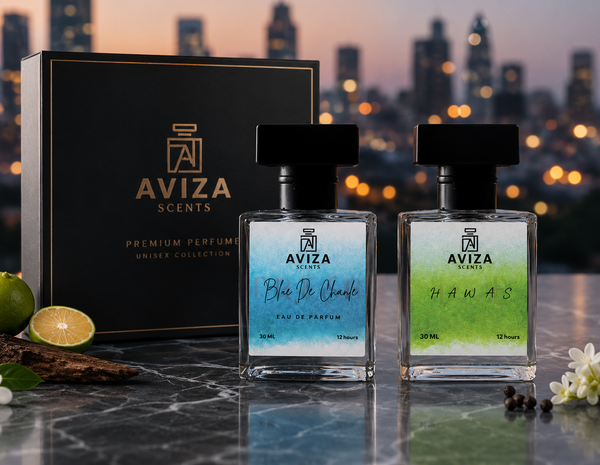 AVIZA Perfume Combo Pack | Blue De Chanel + Hawas | 30ml x 2 | Long Lasting Eau De Parfum