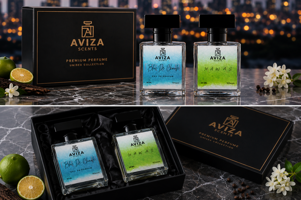 AVIZA Perfume Combo Pack | Blue De Chanel + Hawas | 30ml x 2 | Long Lasting Eau De Parfum